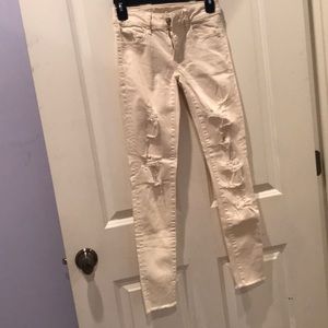 American Eagle 00 Cream Jeans